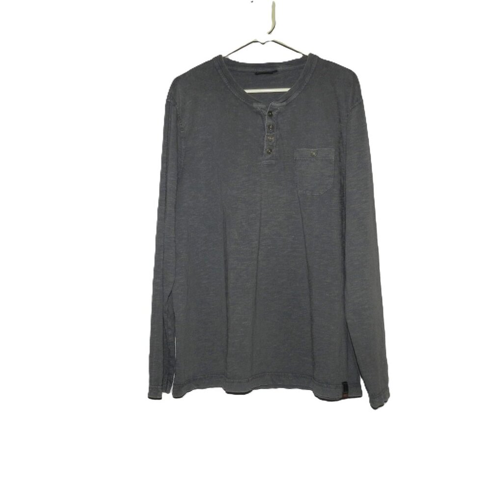 Mens Henley Long Sleeve  T-Shirt